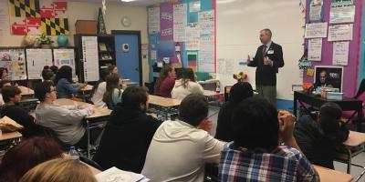 Addressing South Dorchester High School AP Government Class March 2019