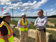 Congressman Harris with Construction Workers