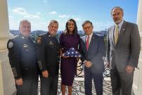 Congressman Harris with Speaker Johnson and members of the Military