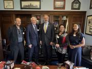 Congressman Harris in a Meeting