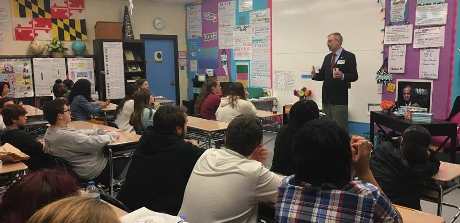 Addressing South Dorchester High School AP Government Class March 2019